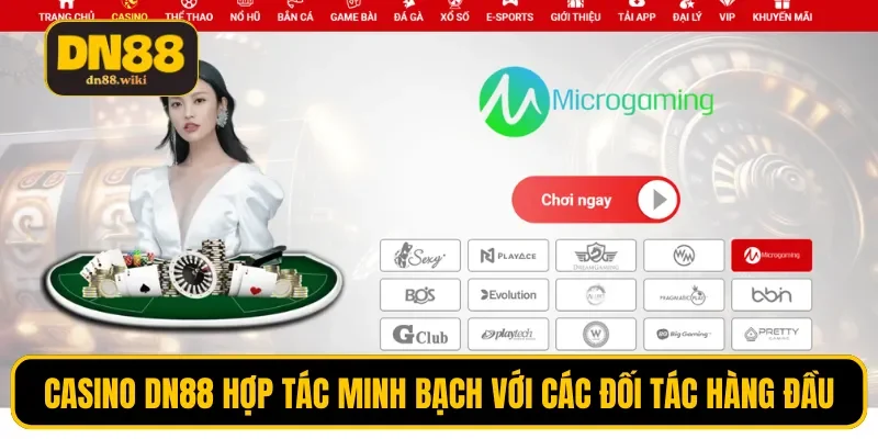 Casino DN88 hợp tác minh bạch với các đối tác hàng đầu