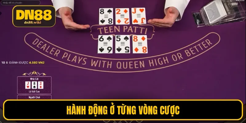 Hành động ở từng vòng cược