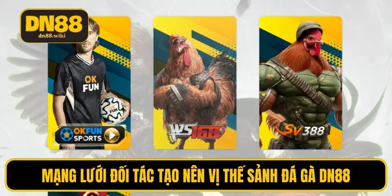 Mạng lưới đối tác tạo nên vị thế sảnh đá gà DN88