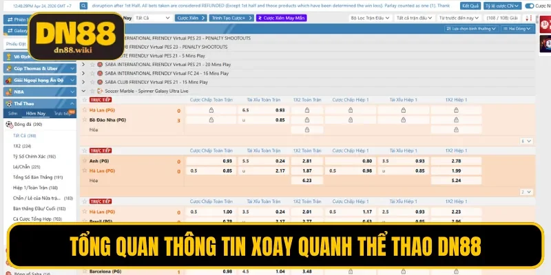 Tổng quan thông tin xoay quanh thể thao DN88